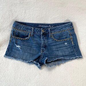 vintage american eagle mini shorts with gold details